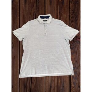 Ted Baker London Geometric Polo Shirt Mens Size 7 Casual Short Sleeve Adult Golf